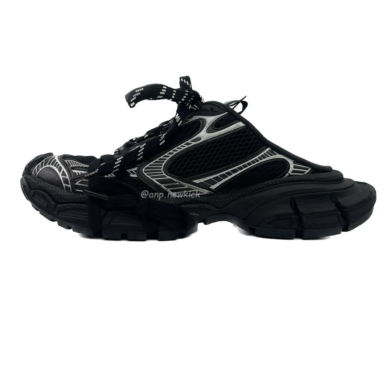 Balenciaga 3xl Mule Monocolor Mesh Rub Black White Eggshell Grey Red Bal Worn Out (23) - www.newkick.vip